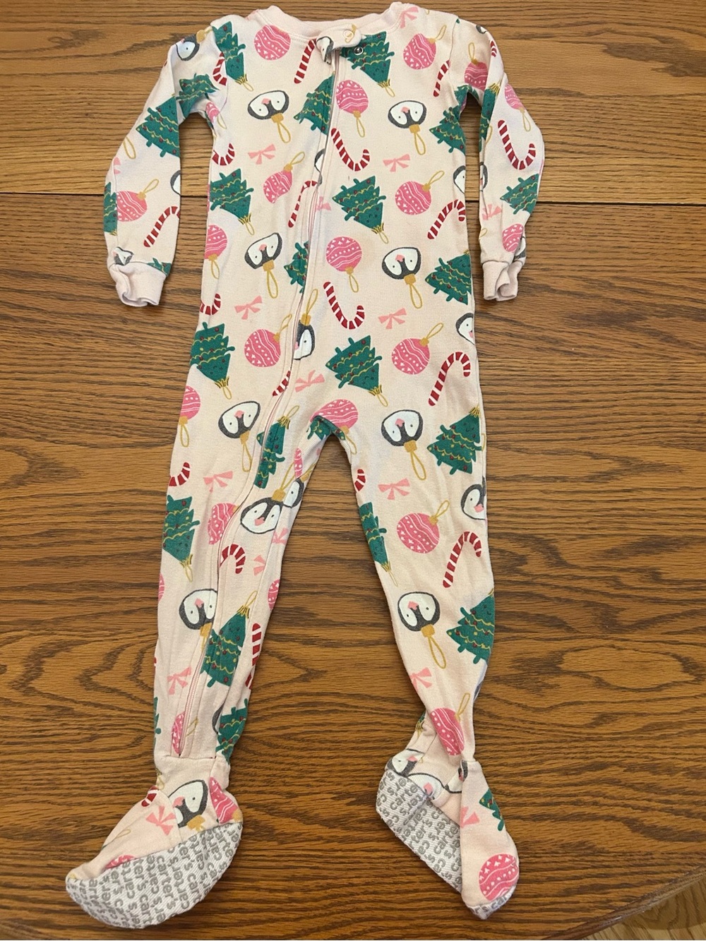 Carter's Pink Holiday pajamas featuring Penguins